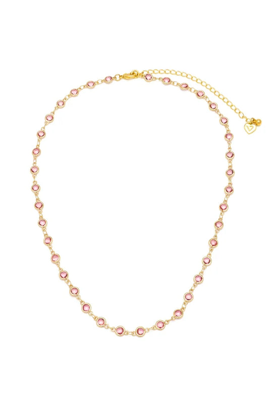 Collana tennis donna con zirconi placcata oro