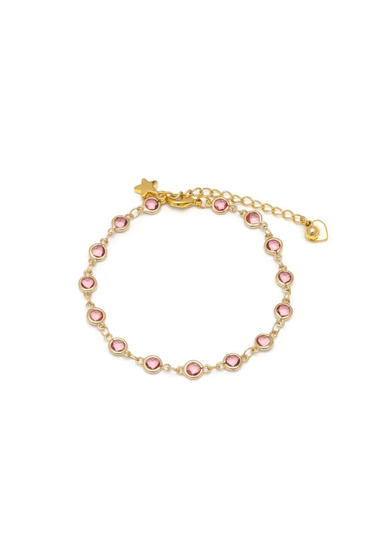 Bracciale tennis donna con zirconi placcato oro