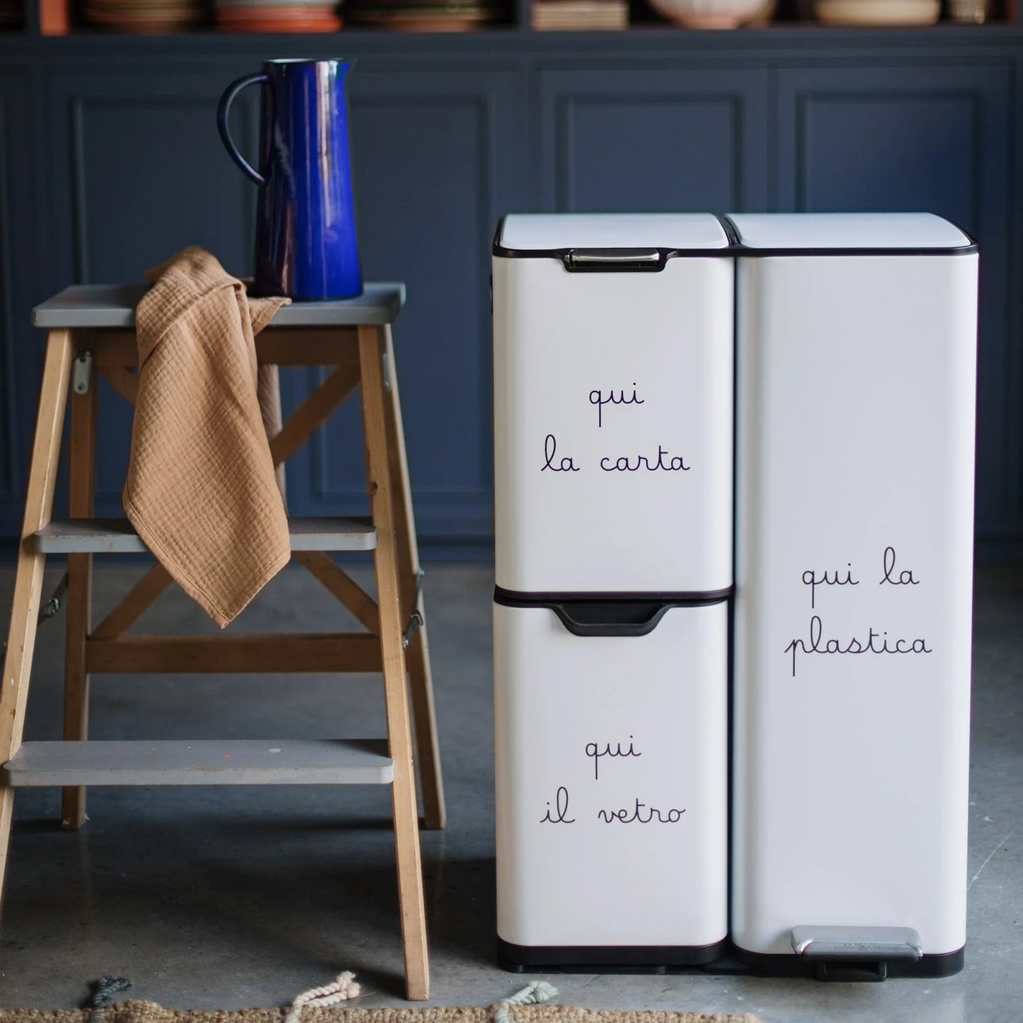 Pattumiera Carta Plastica Vetro