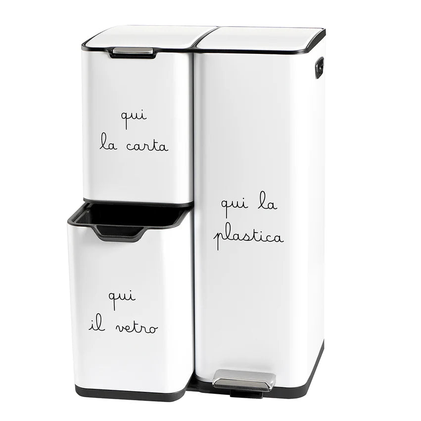 Pattumiera Carta Plastica Vetro