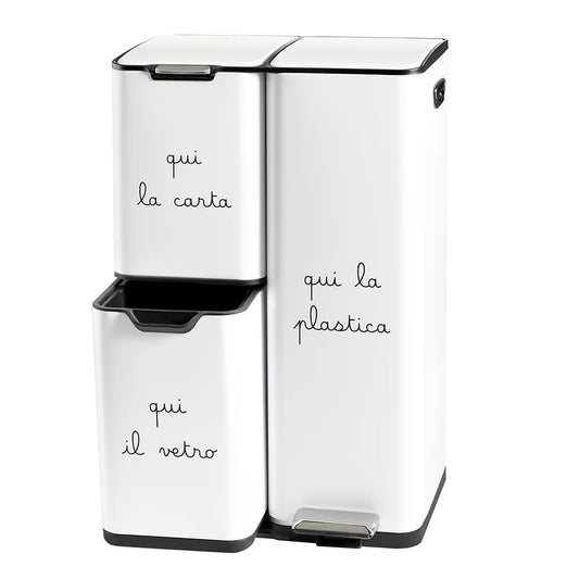 Pattumiera Carta Plastica Vetro
