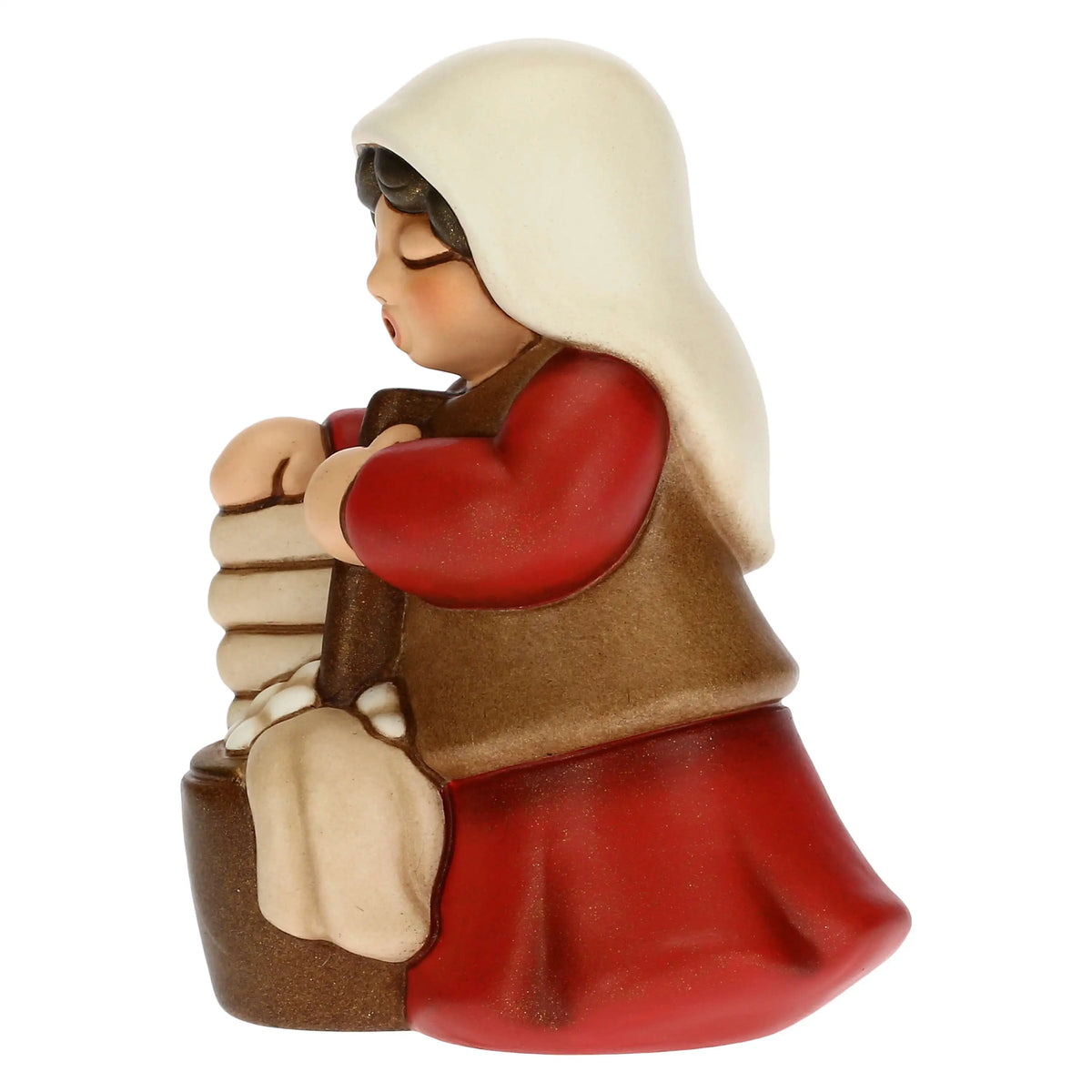 Lavandaia presepe in rosso