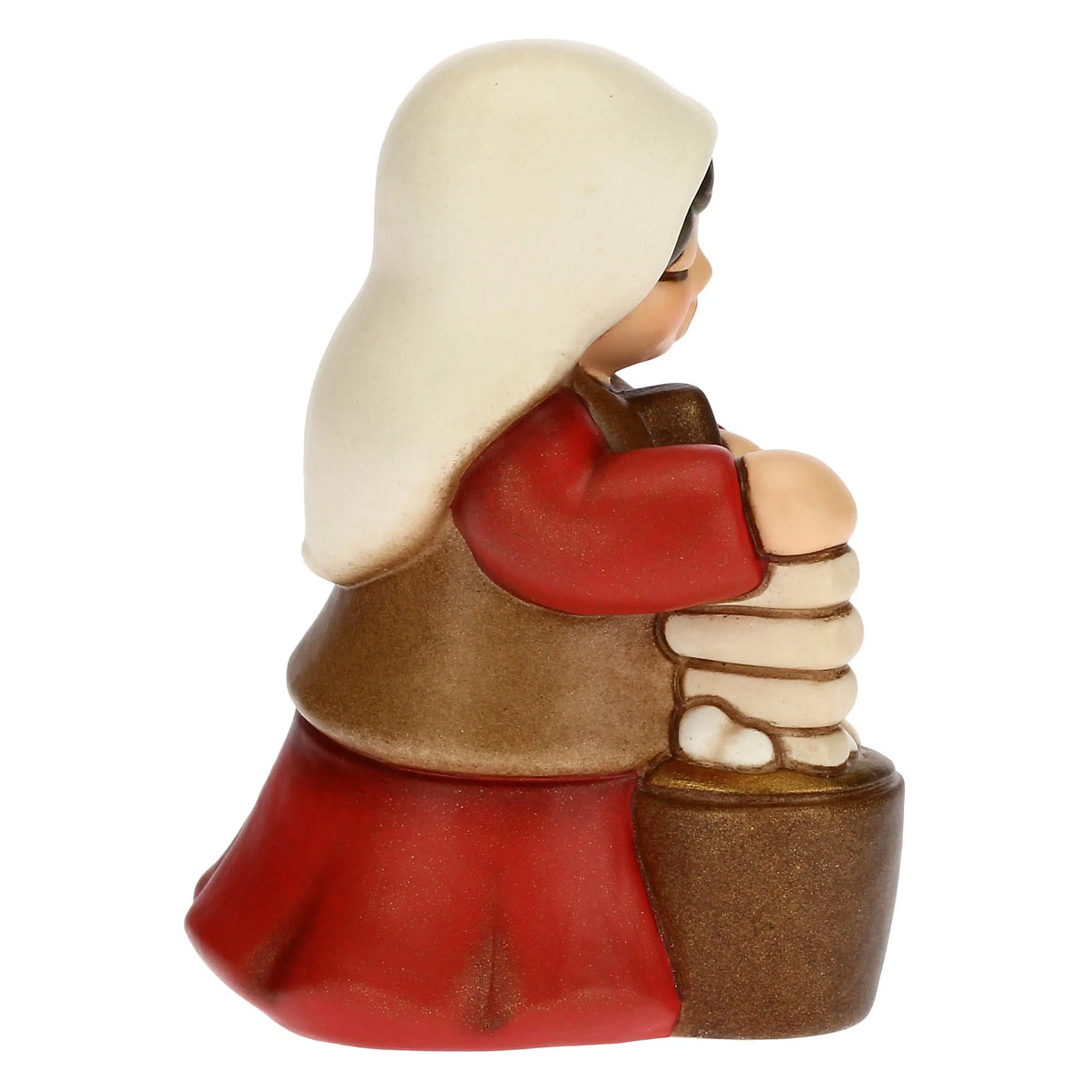 Lavandaia presepe in rosso