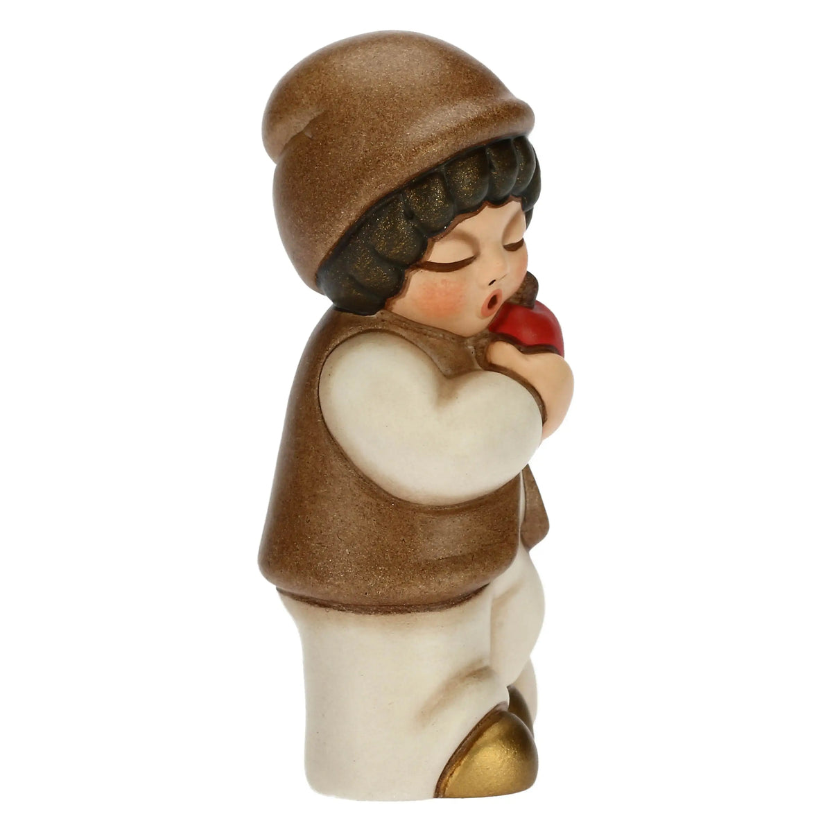 Bimbo con mela bianco Presepe classico