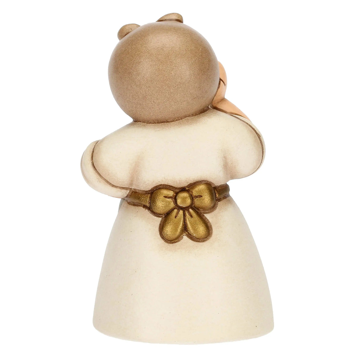 Donna con pesce in ceramica Presepe Classico bianco