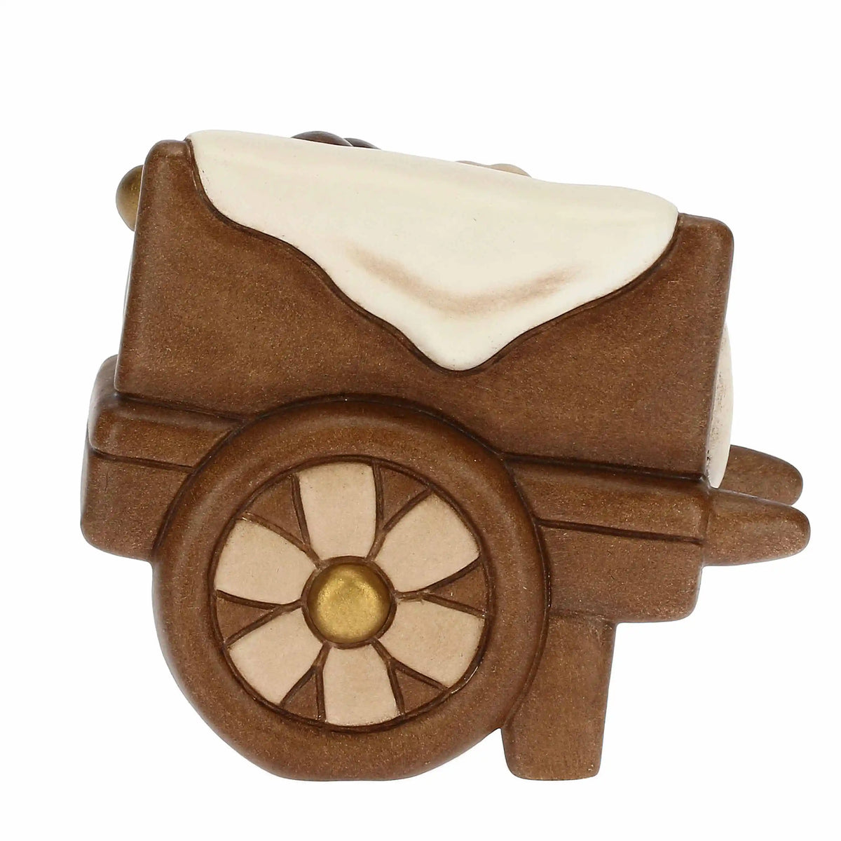 Carretto con castagne in ceramica Presepe Classico
