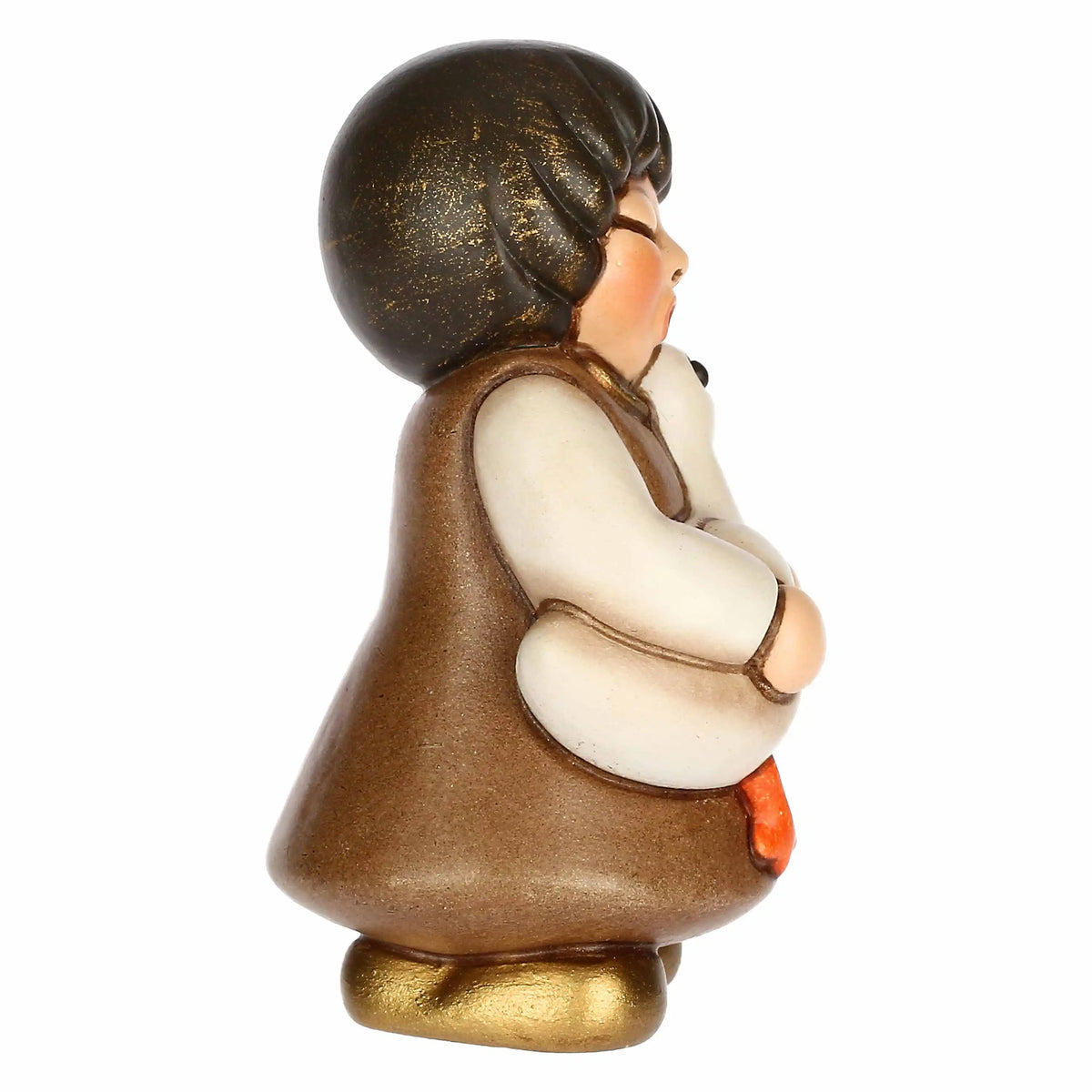 Bimba con oca in ceramica Presepe Classico