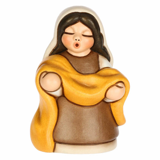 Venditrice di stoffe in cermica Presepe Classico