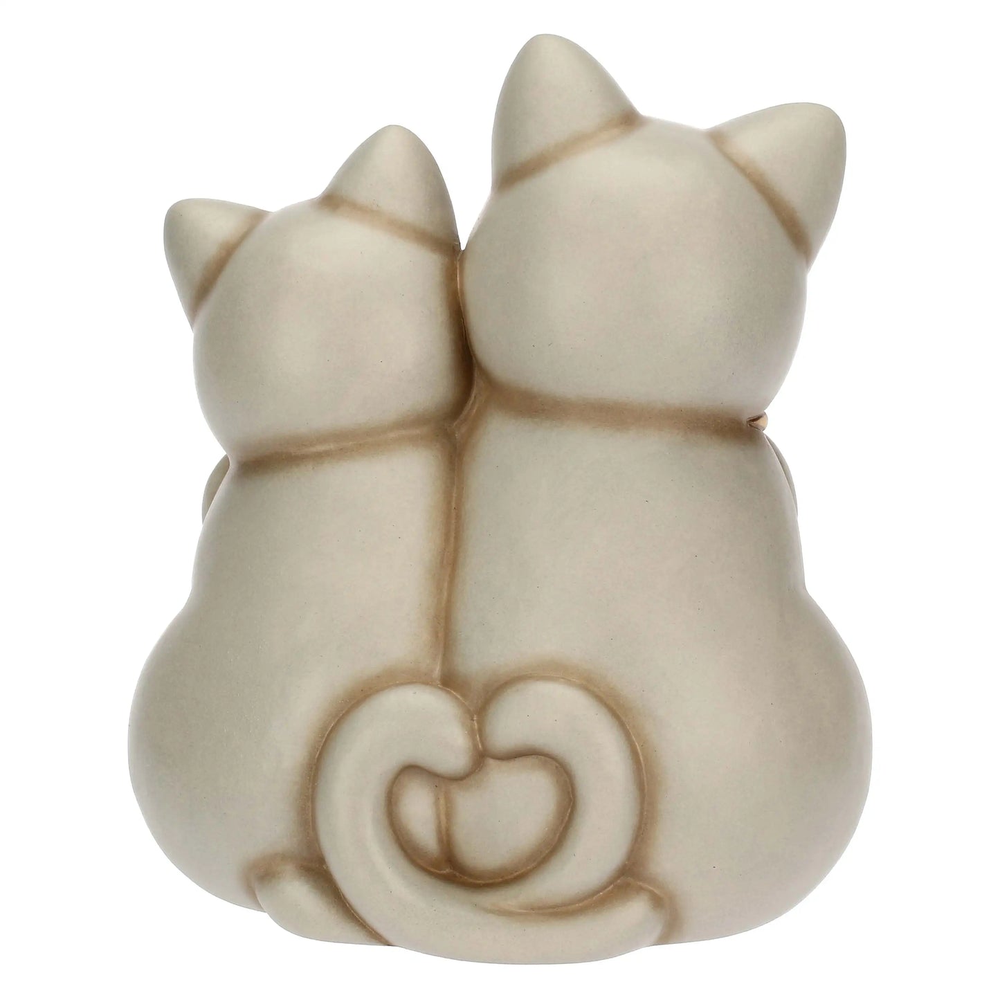 Coppia di gatti innamorati in ceramica