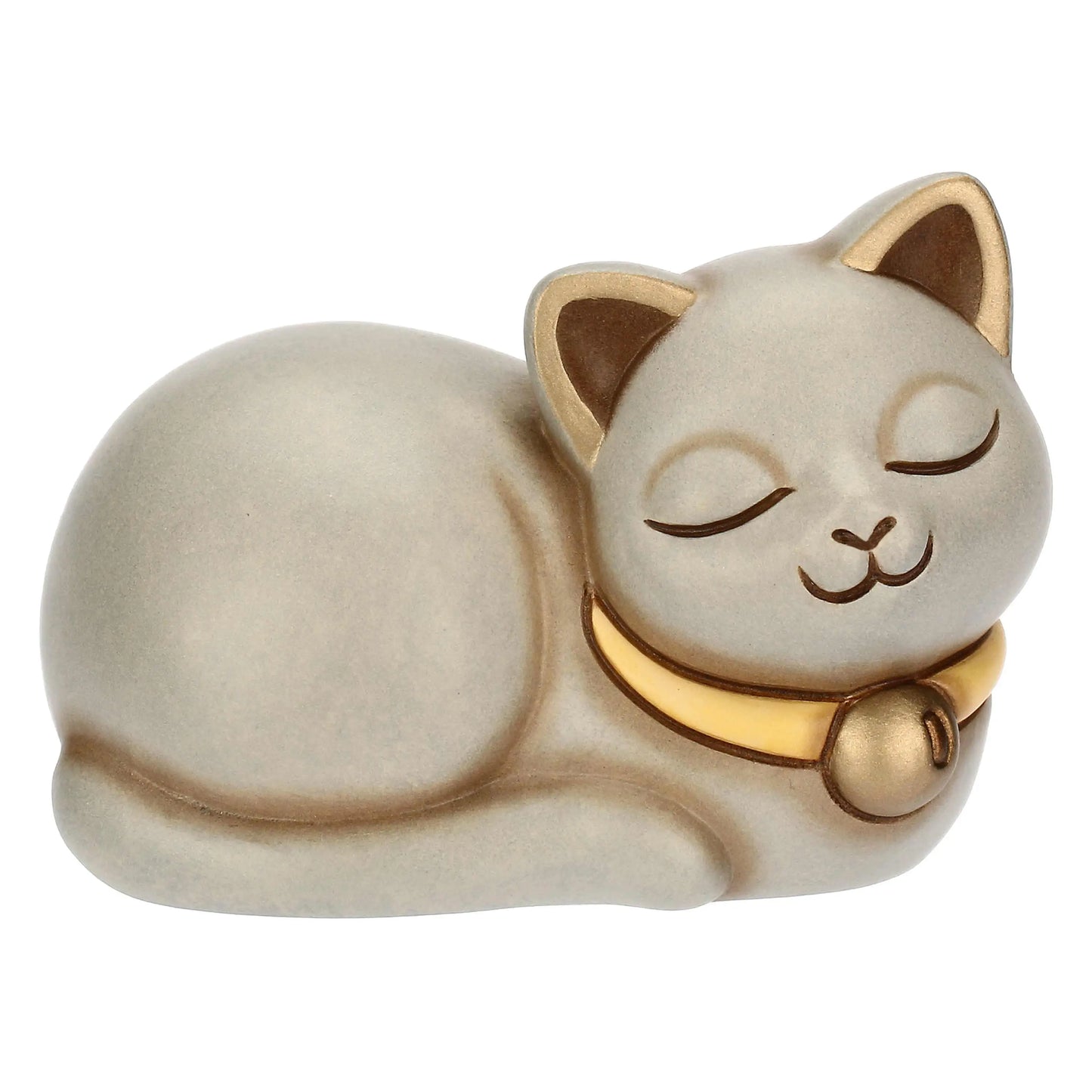Gatto Momi con campanellino in ceramica, piccolo