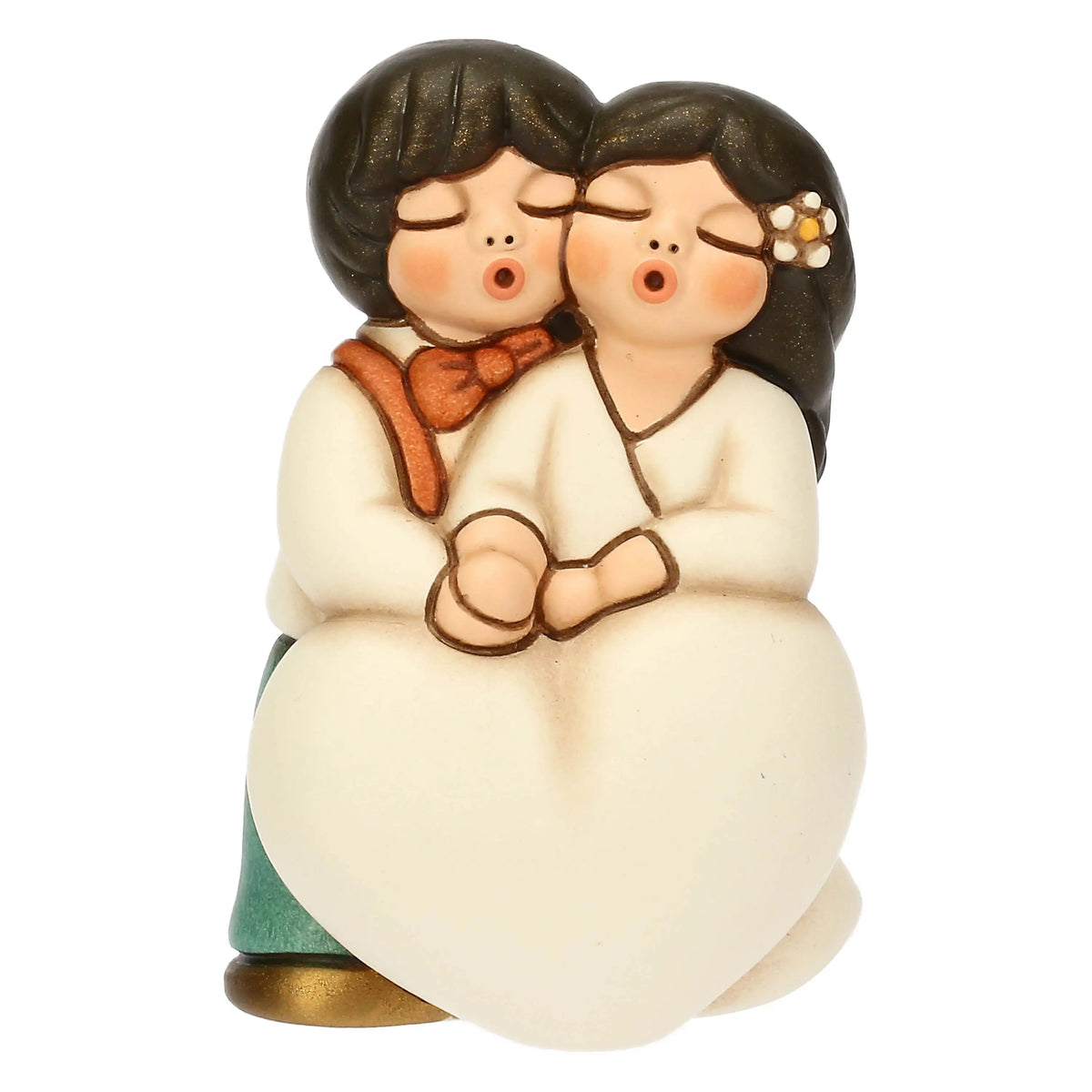 Sposini in ceramica con cuore, piccoli