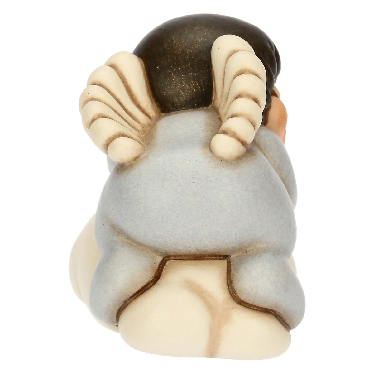 Angelo azzurro in ceramica su nuvola