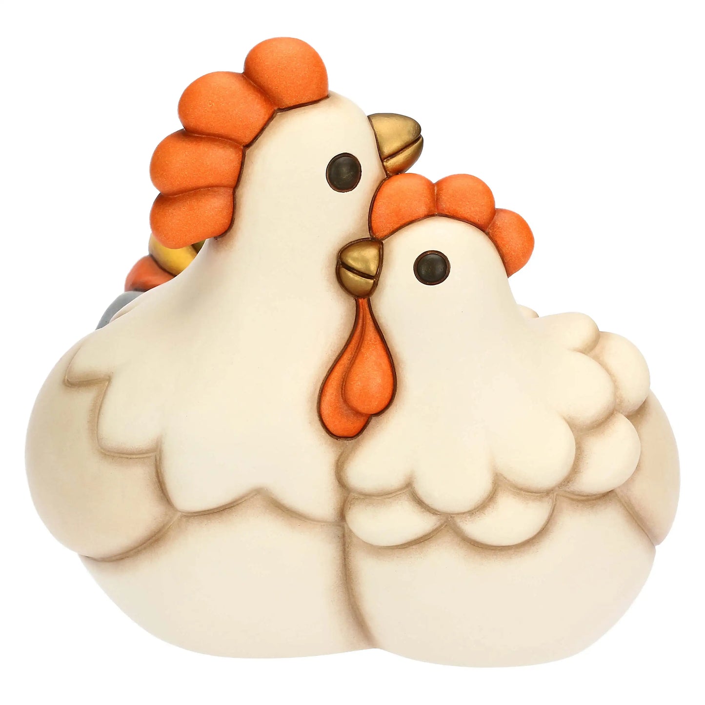 Coppia gallo Jack e gallina Ester in ceramica