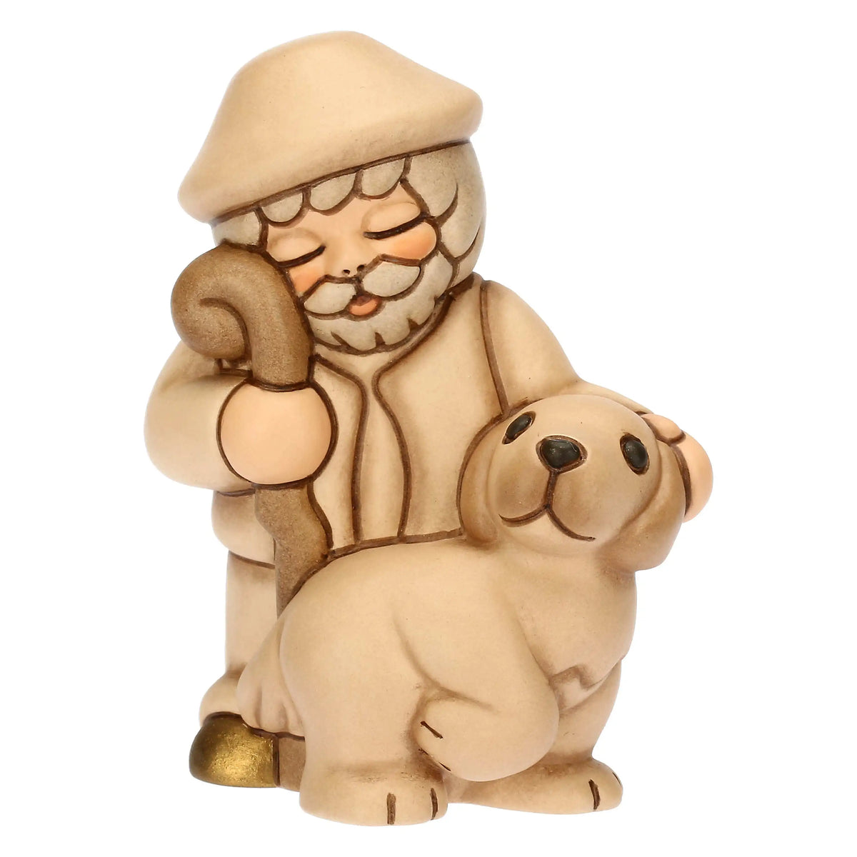 Pastore con cane in ceramica Presepe Classico