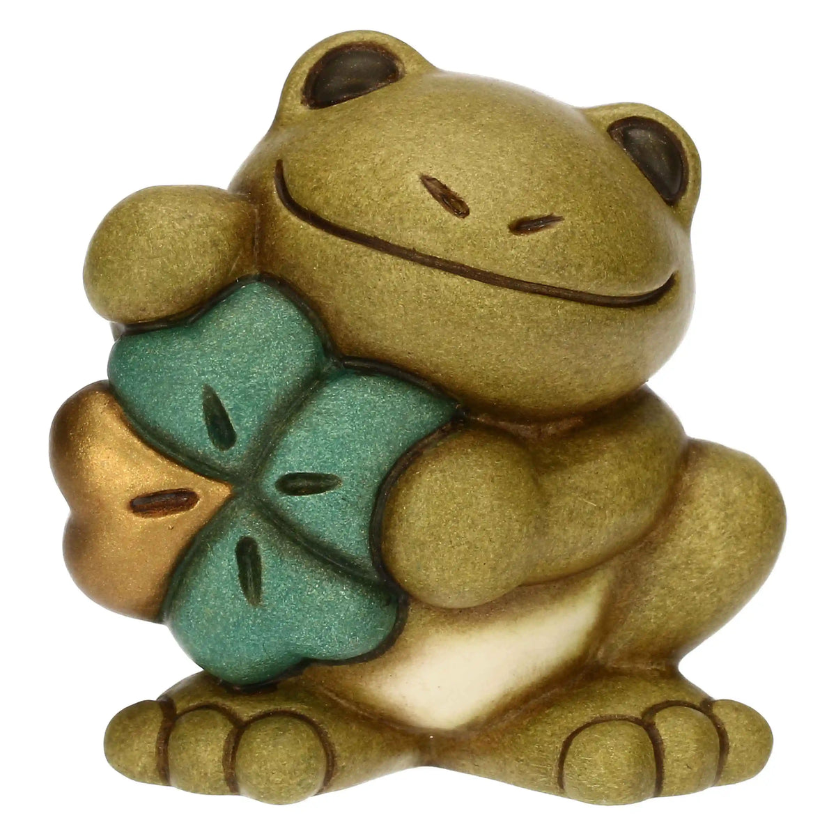 Mini rana Franky portafortuna in ceramica