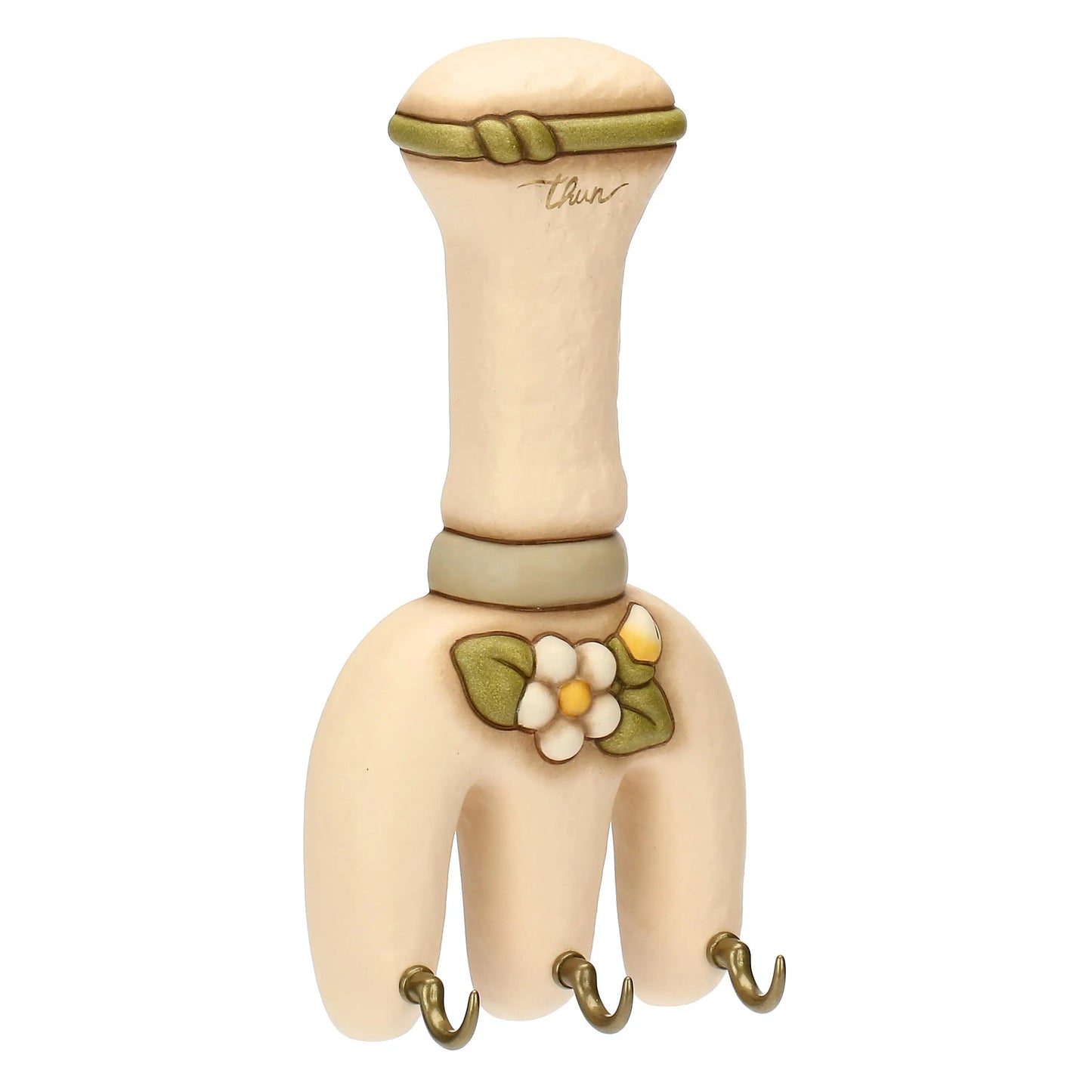 Appendichiavi 3 ganci in ceramica Country Bloom