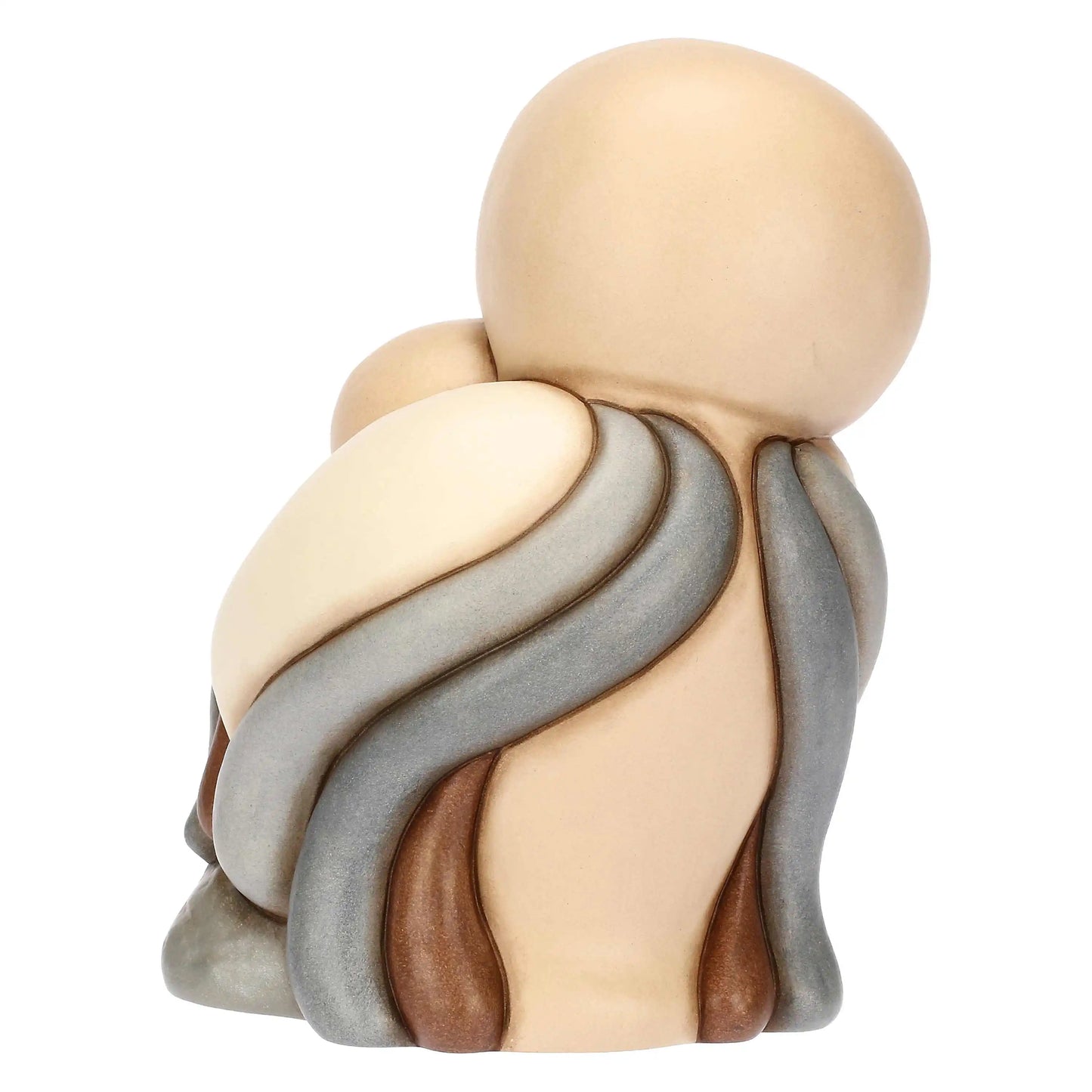 Barbagianni Barbi con piccolo in ceramica, grande