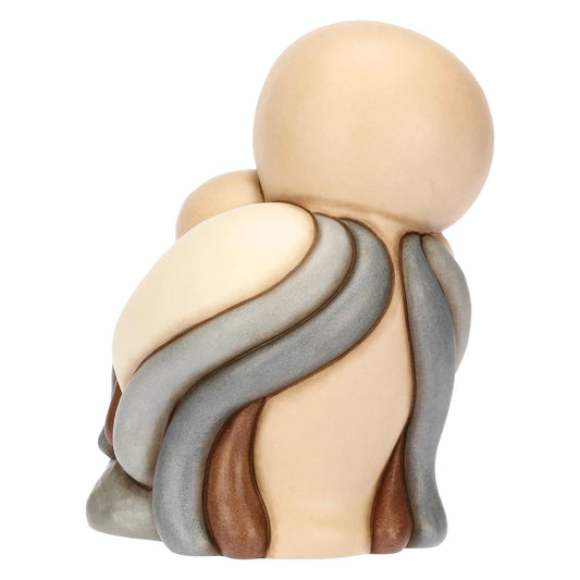 Barbagianni Barbi con piccolo in ceramica, grande