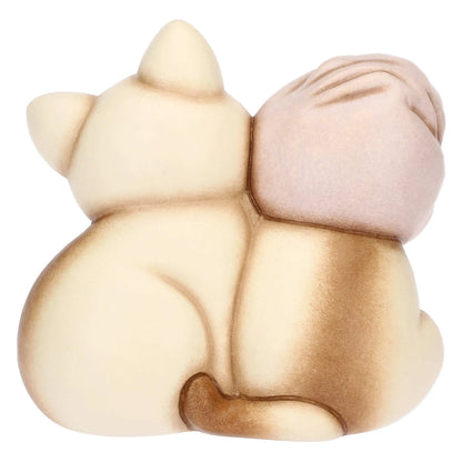 Coppia gatti siamesi in ceramica, piccola