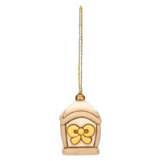 Lanterna con fiocco in ceramica