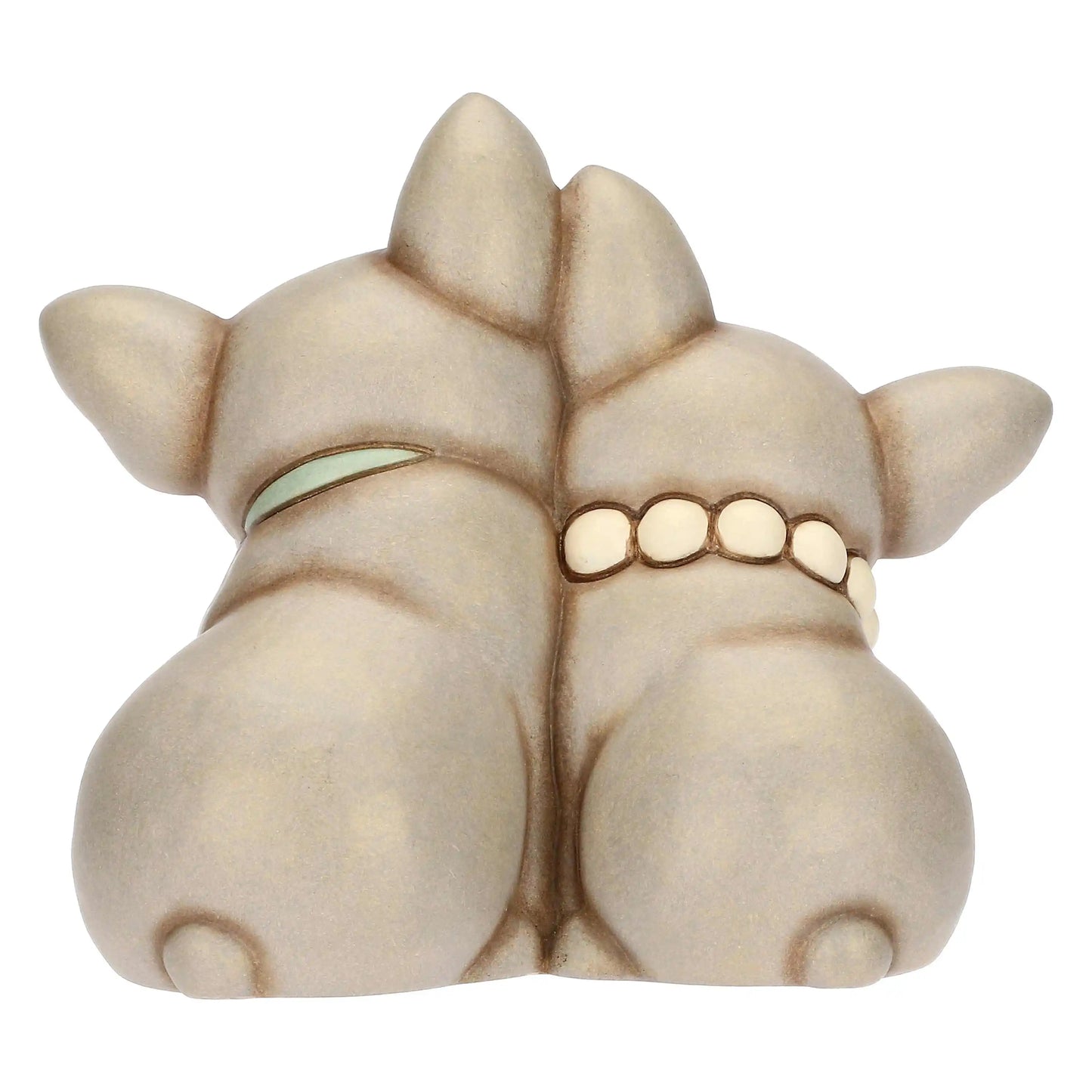 Coppia cani bulldog francese in ceramica, media