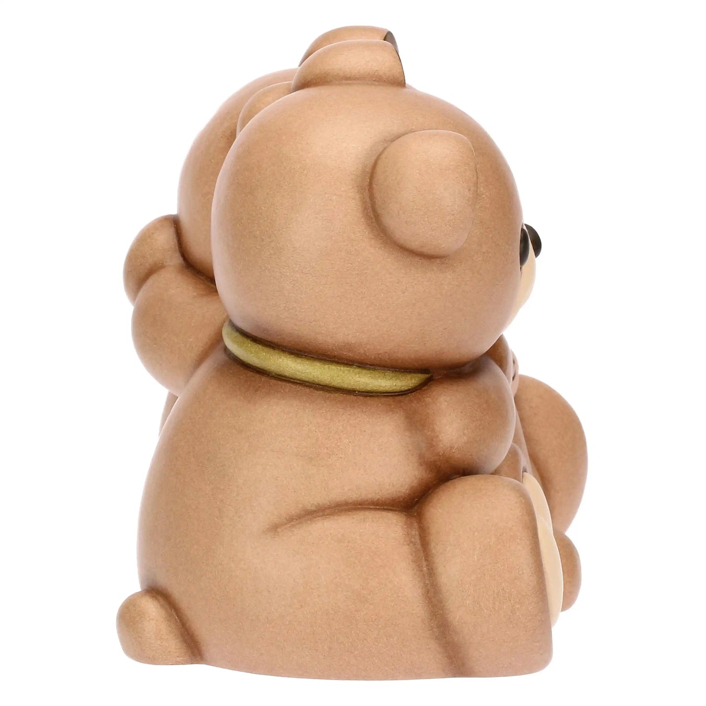 Coppia Teddy primavera in ceramica con fiore