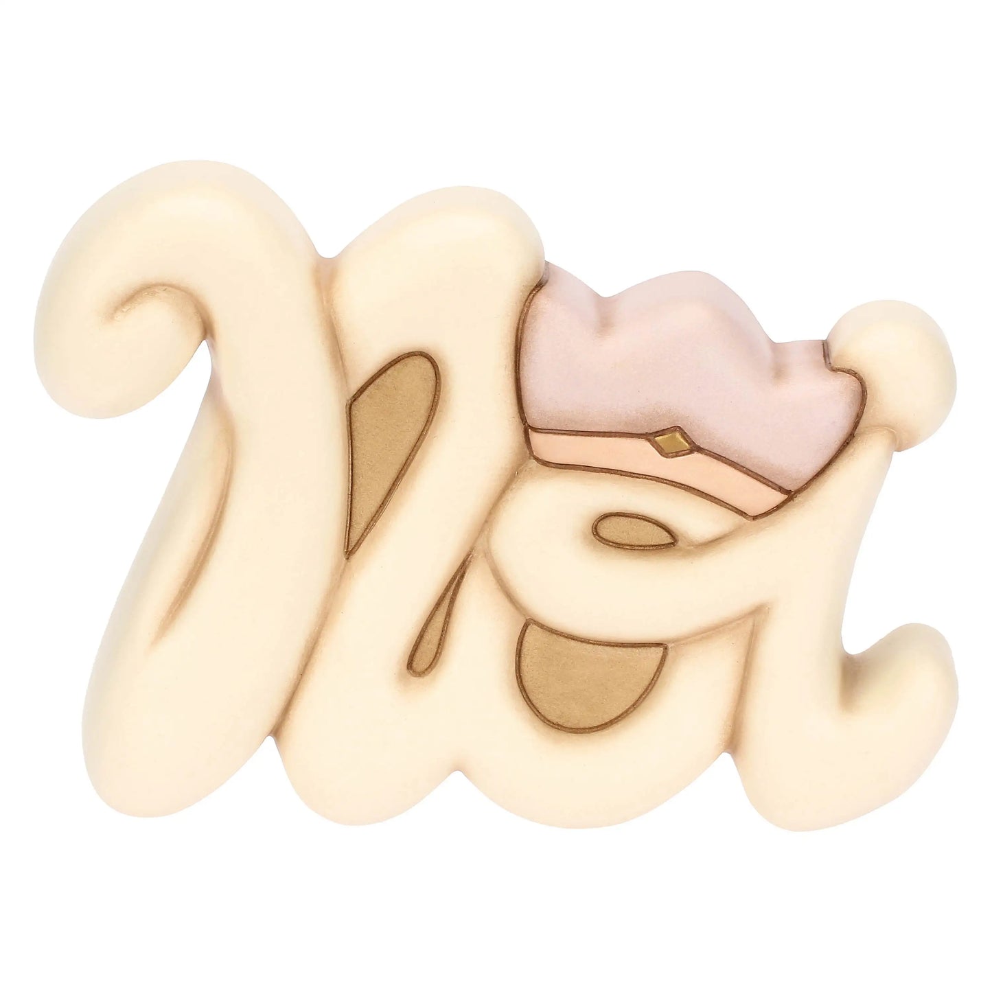 Formella scritta "Noi" in ceramica