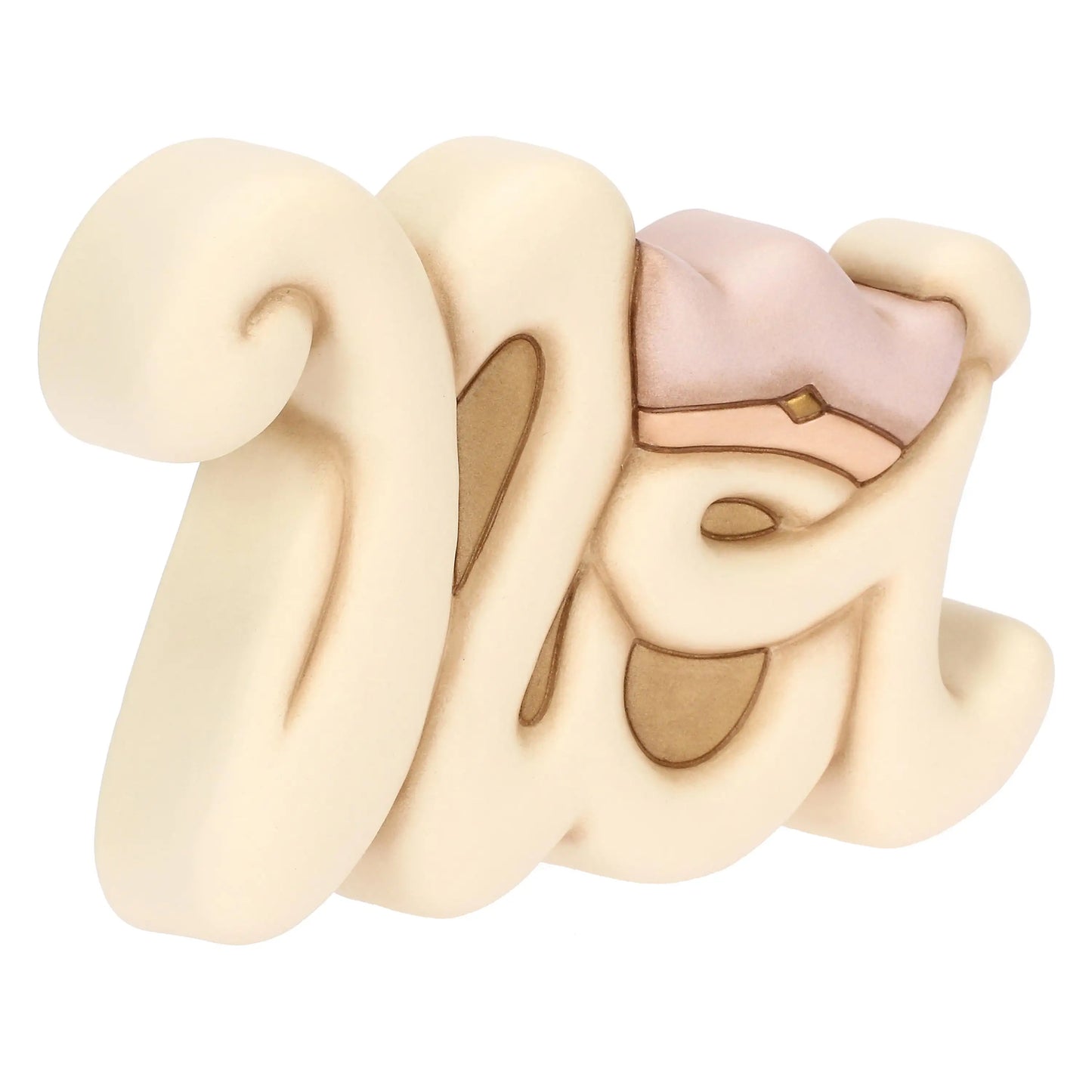 Formella scritta "Noi" in ceramica