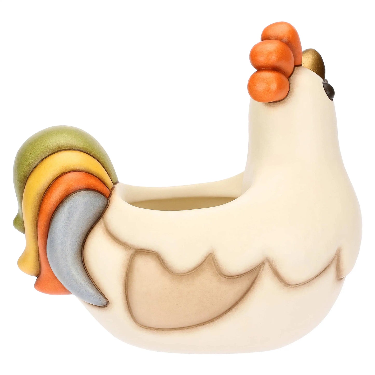 Cachepot/centrotavola gallo in ceramica Incanto di Pasqua