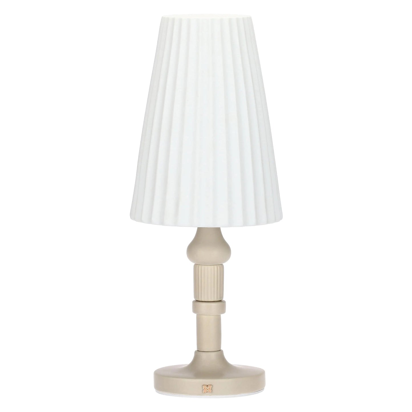 Lampada in porcellana, marrone e bianca