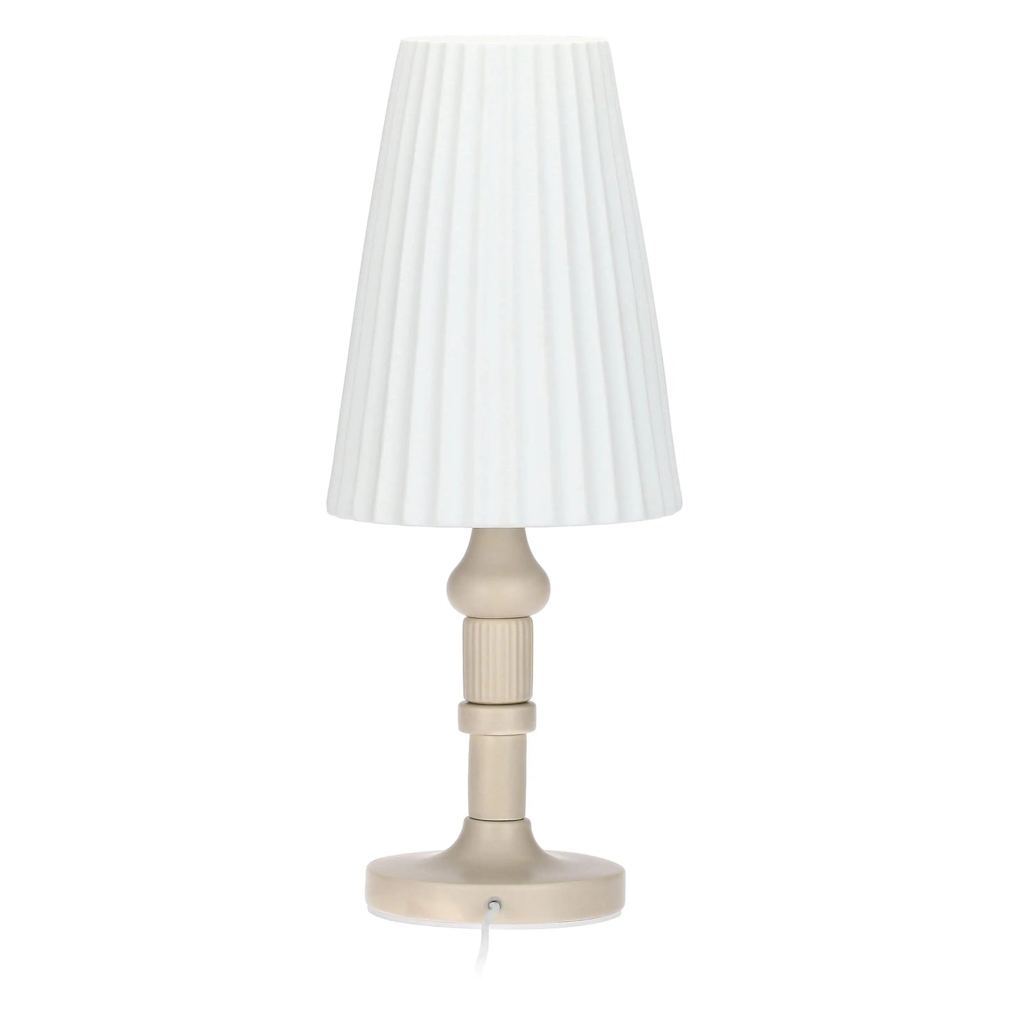 Lampada in porcellana, marrone e bianca