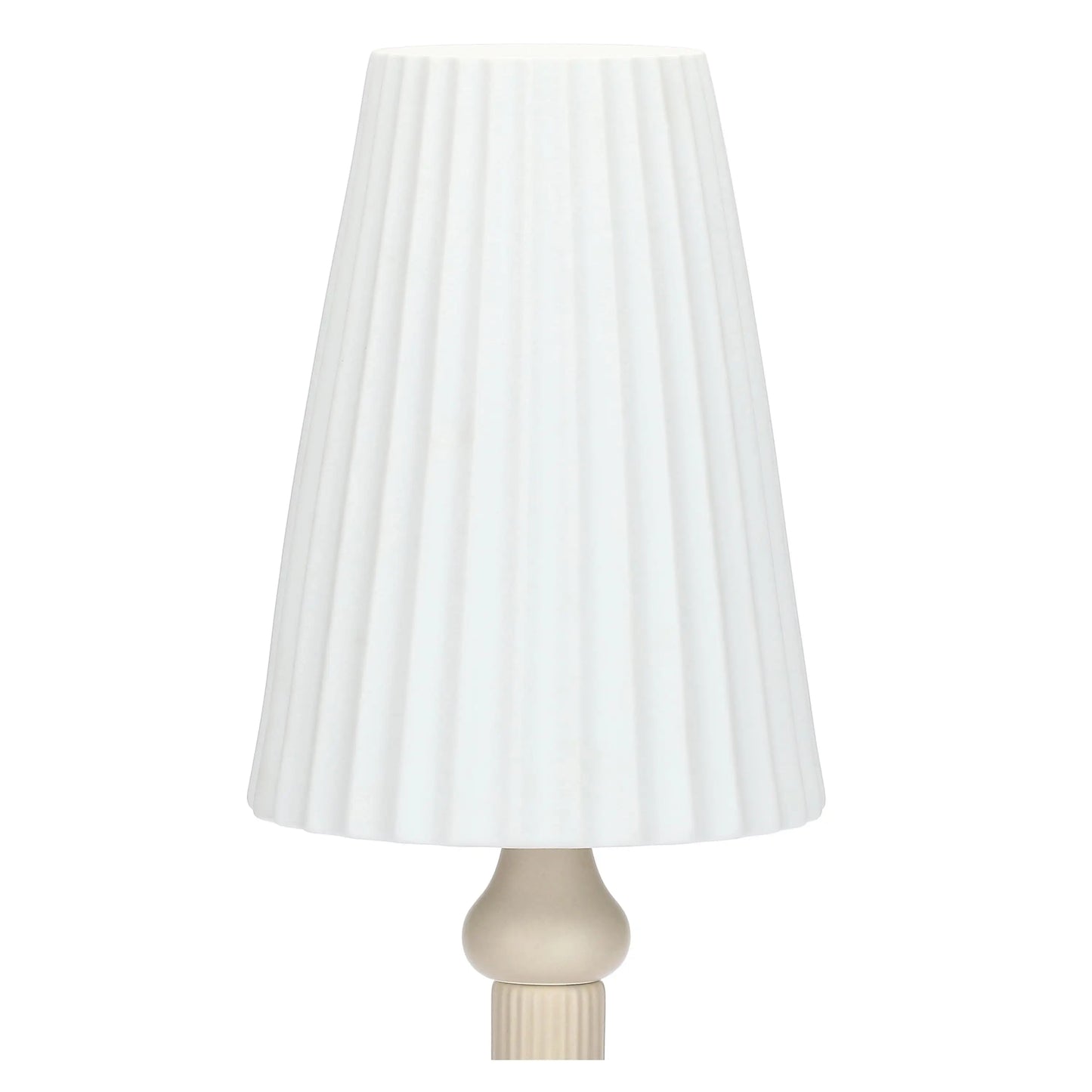 Lampada in porcellana, marrone e bianca