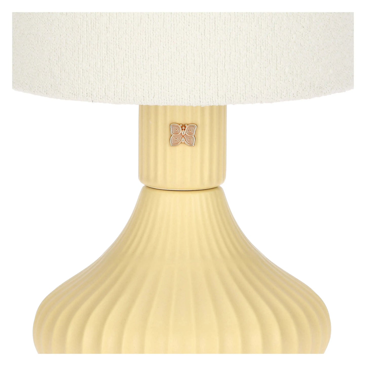 Lampada in porcellana, gialla