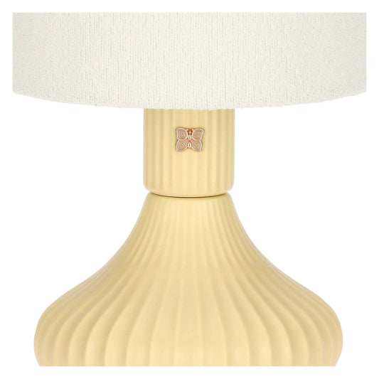 Lampada in porcellana, gialla