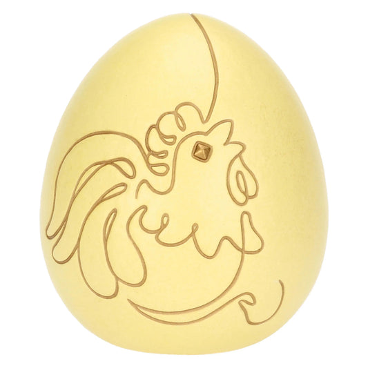 Uovo decorativo in ceramica Incanto di Pasqua, giallo
