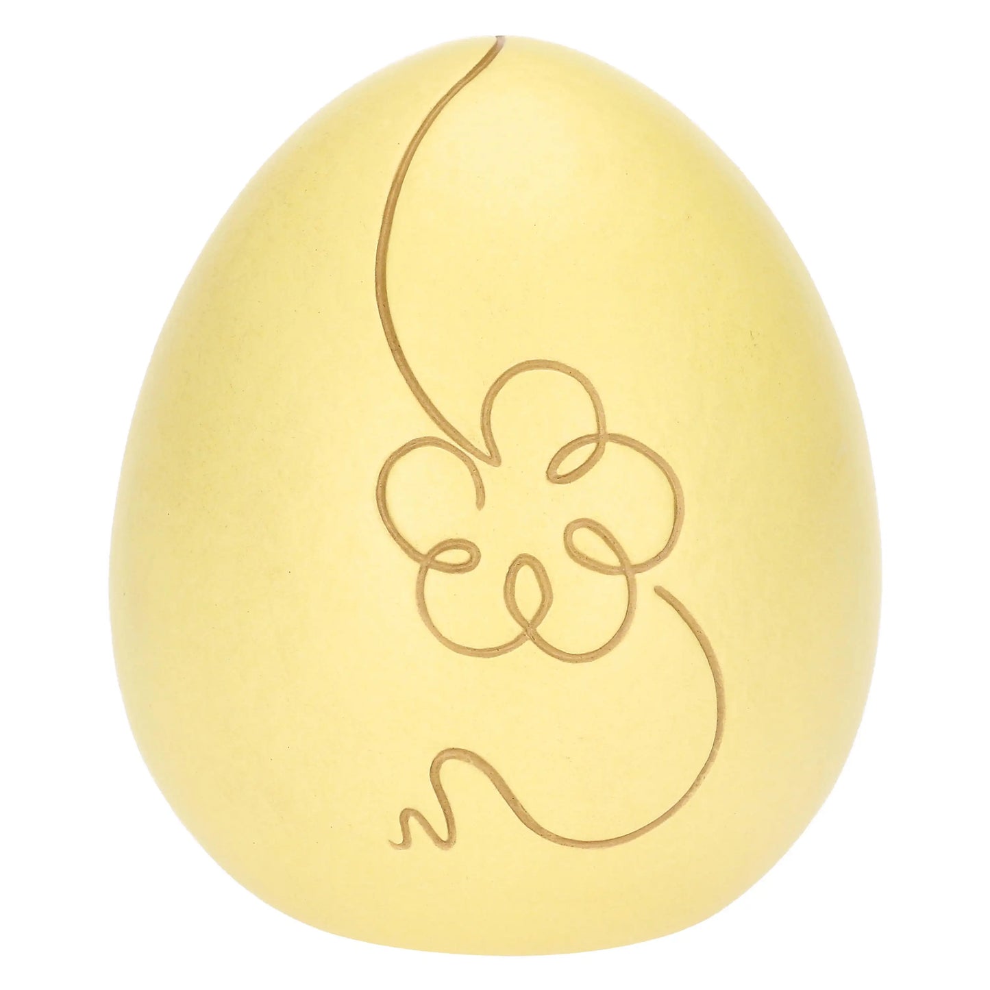 Uovo decorativo in ceramica Incanto di Pasqua, giallo