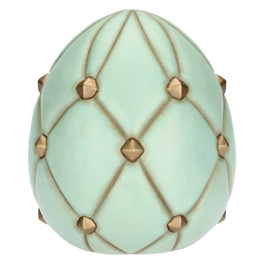 Uovo decorativo in ceramica Incanto di Pasqua, azzurro