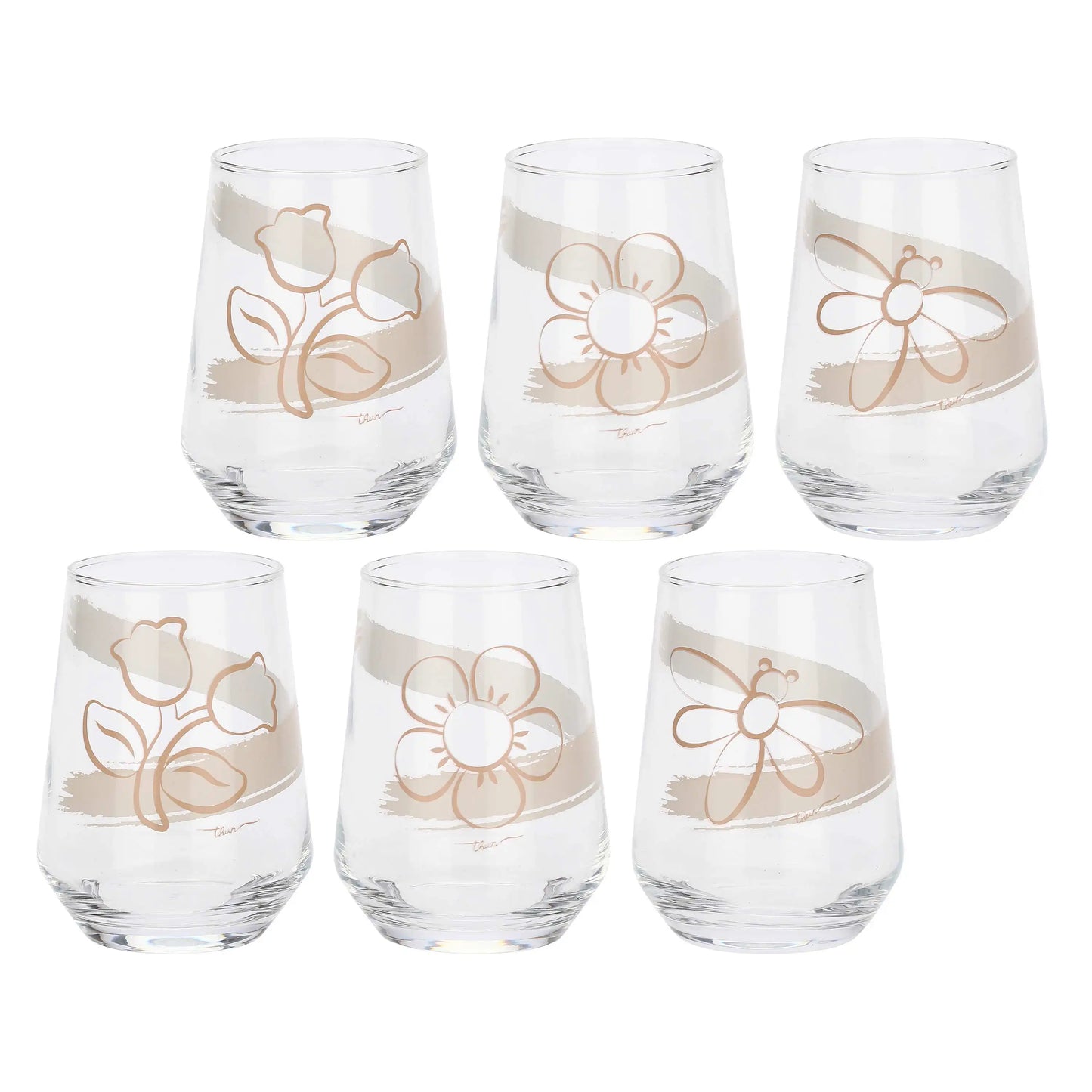 Set 6 bicchieri in vetro, Elegance