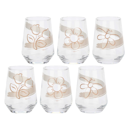 Set 6 bicchieri in vetro, Elegance