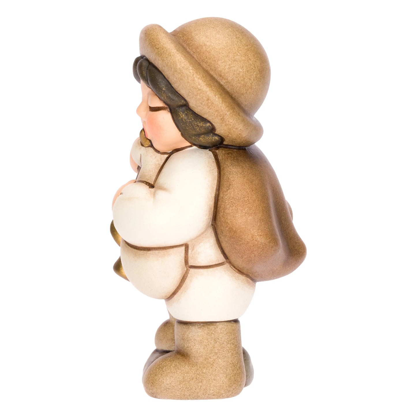Zampognaro in ceramica Presepe Classico, Bianco