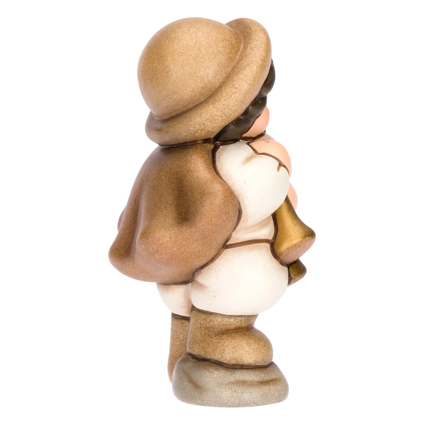 Zampognaro in ceramica Presepe Classico, Bianco