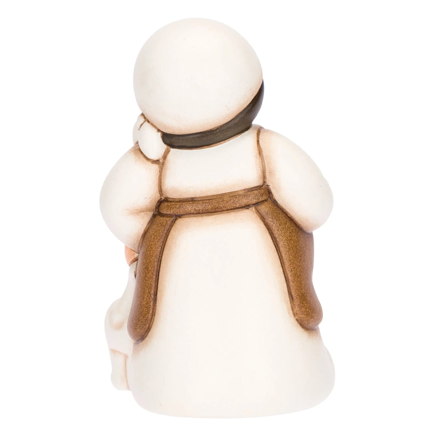 Donna in dolce attesa in ceramica Presepe Classico, Bianco