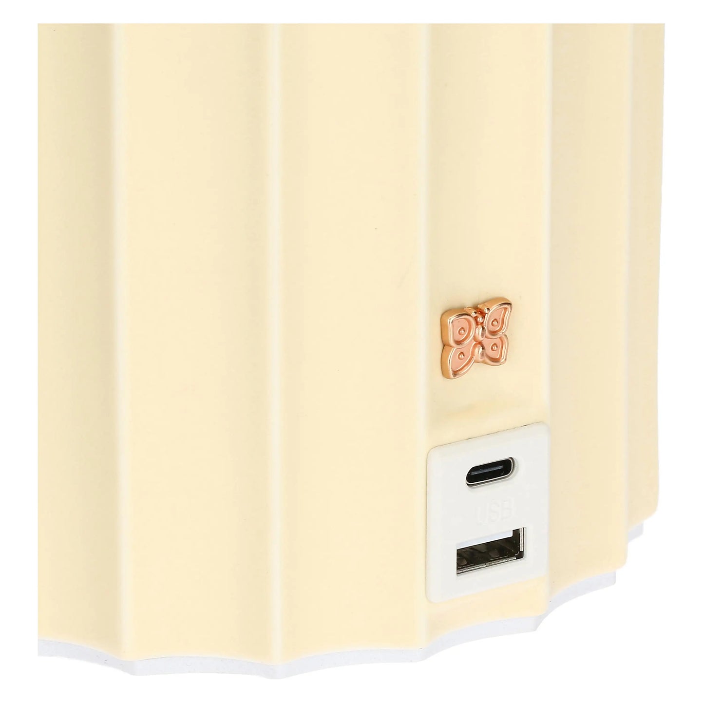 Lampada tech USB-C con ricamo, gialla