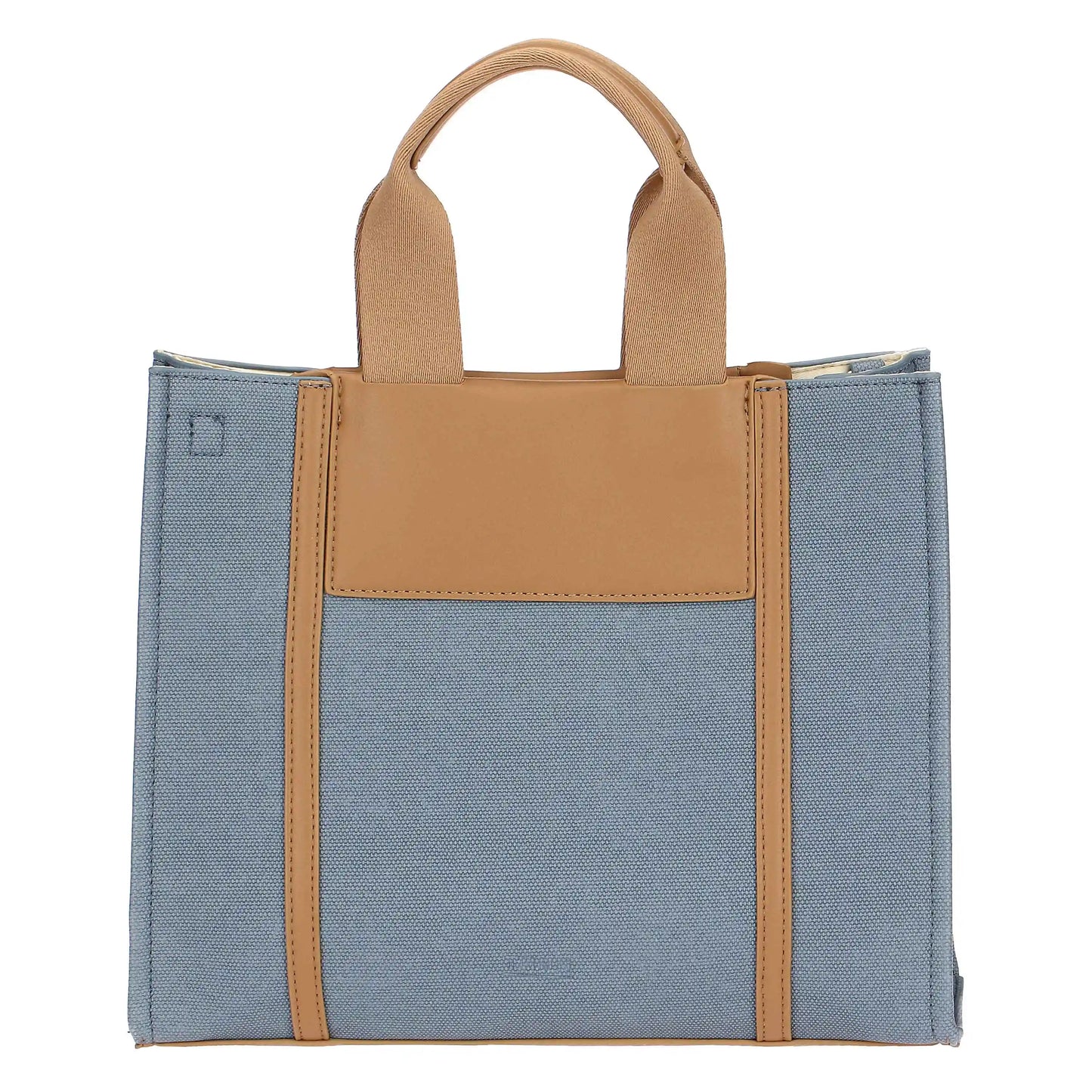 Tote bag denim/marrone, media