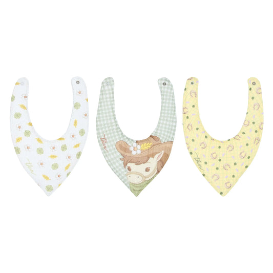 Set 3 bavaglini bandana Dolce Fattoria