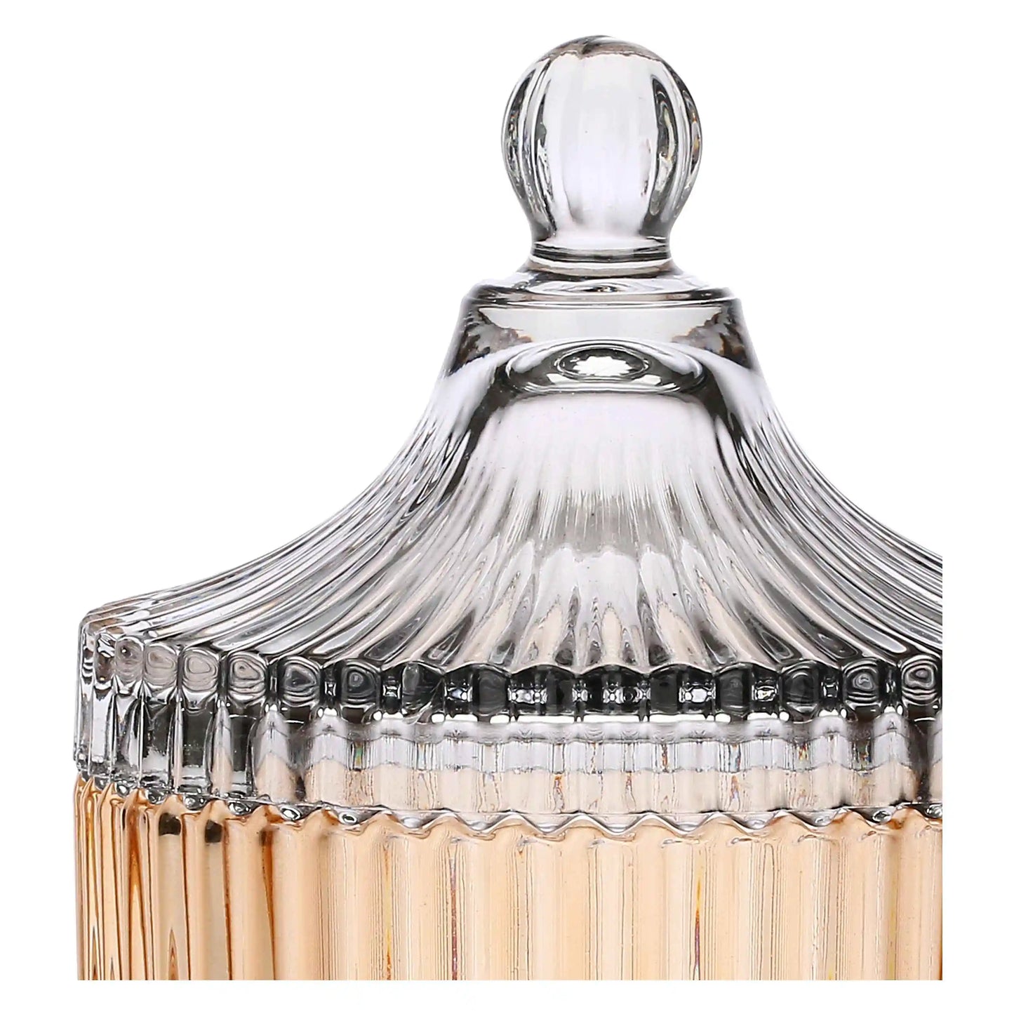 Contenitore in vetro grande, marrone e grigio