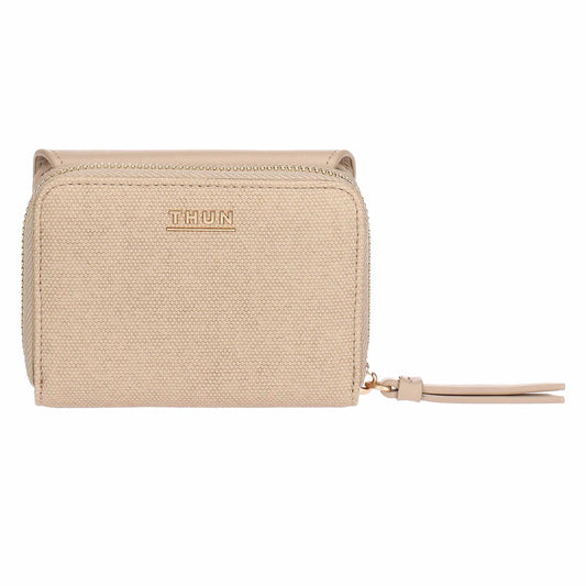 Portafoglio con patta, taupe