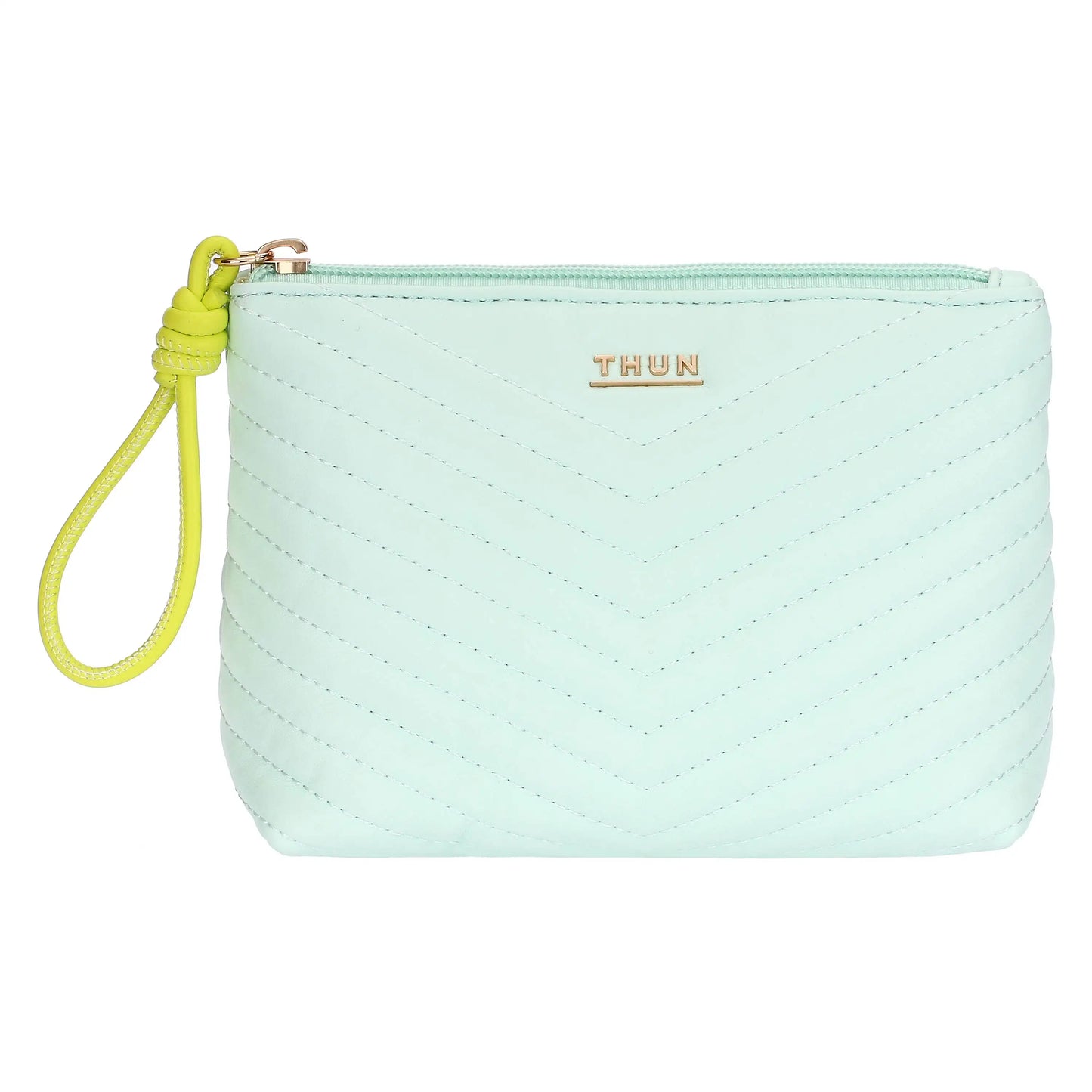 Trousse matelassé, verde acqua