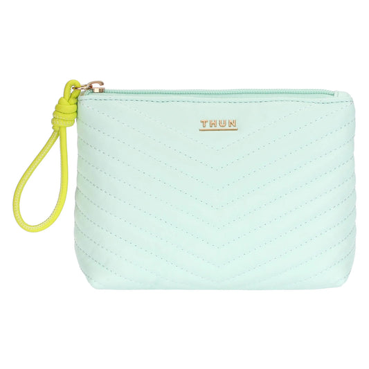 Trousse matelassé, verde acqua