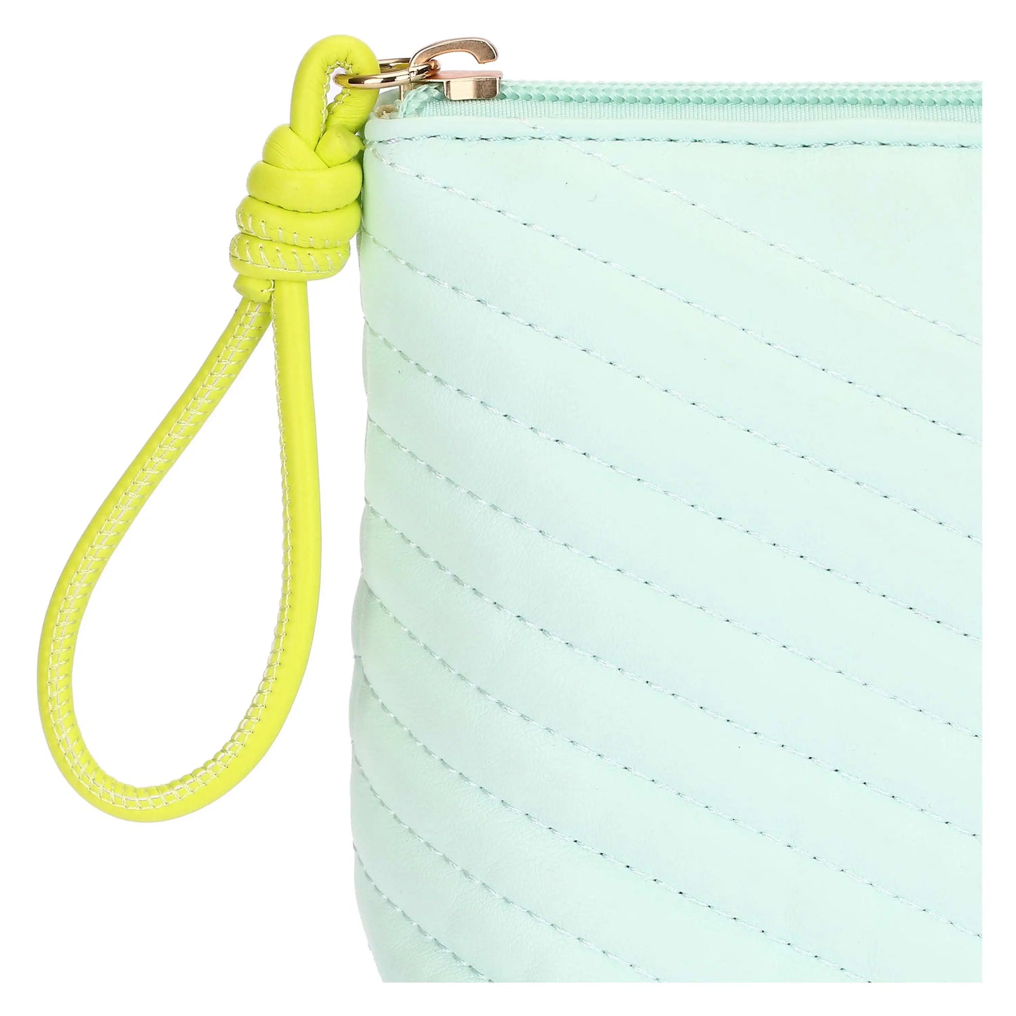 Trousse matelassé, verde acqua